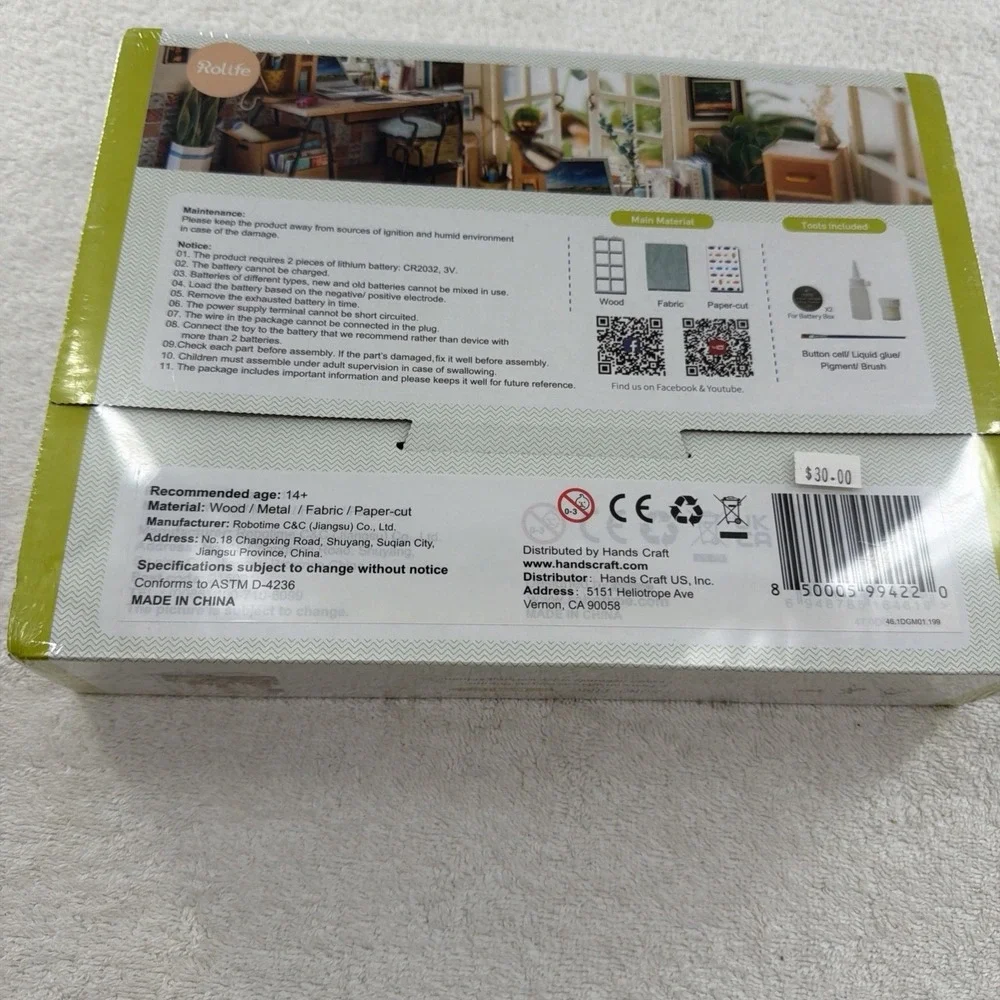 Robotime Rolife Soho Time DIY Miniature House Room Kit DGM01 NEW SEALED